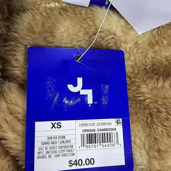 Women's Printed High Pile Fleece Jacket | JoyLab | X Small - Picture 10 of 12